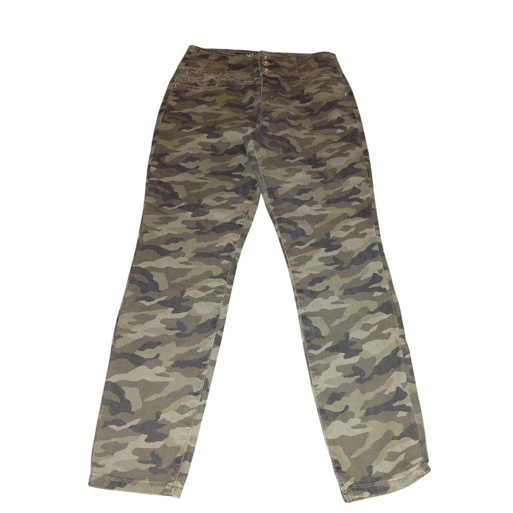 No Boundaries Womens High Rise Sculpting Skinny Jeans Camo Green Size 13